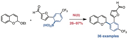 Nickel-Catalyzed Cross-Coupling of Chromene Acetals and Boronic Acids