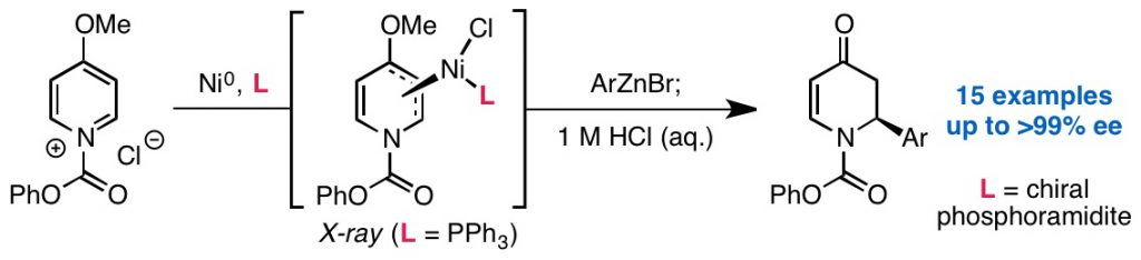 Nickel-Catalyzed Enantioselective Arylation of Pyridinium Ions: Harnessing an Iminium Ion Activation Mode