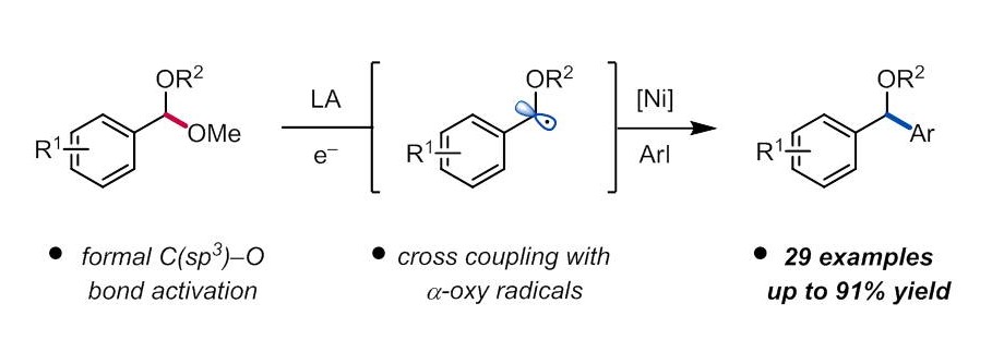 Dialkyl Ether Formation via Nickel-Catalyzed Cross Coupling of Acetals and Aryl Iodides