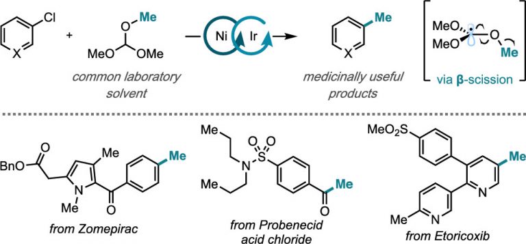 Nickel/Photoredox-Catalyzed Methylation of (Hetero)aryl Chlorides Using Trimethyl Orthoformate as a Methyl Radical Source