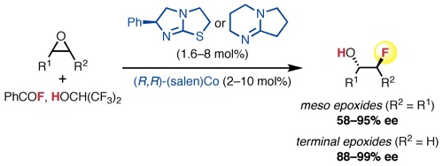 Enantioselective Ring Opening of Epoxides by Fluoride Anion Promoted by a Cooperative Dual Catalyst System